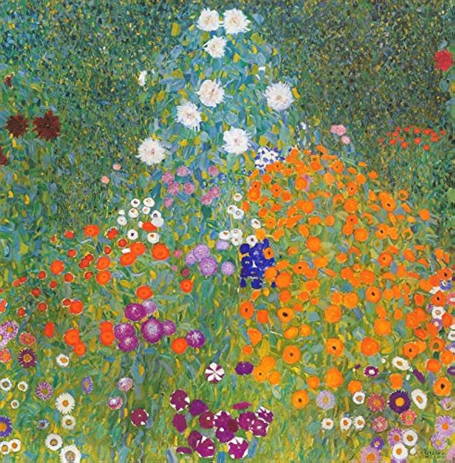 Jardín de flores - Gustav Klimt