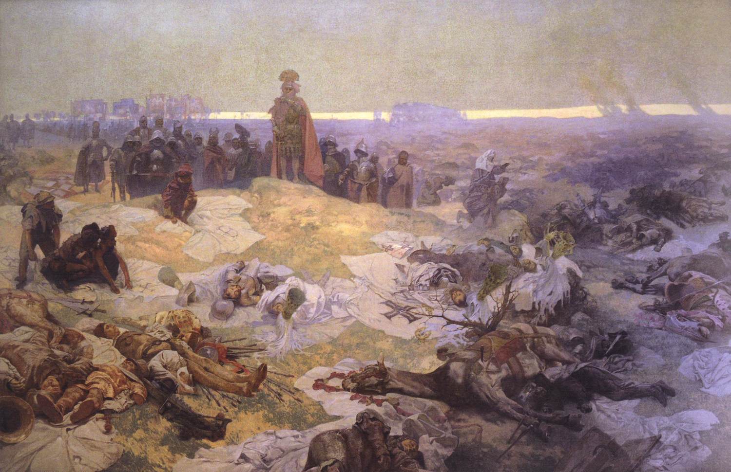 Después de la Batalla de Grunwald - Alphonse Mucha