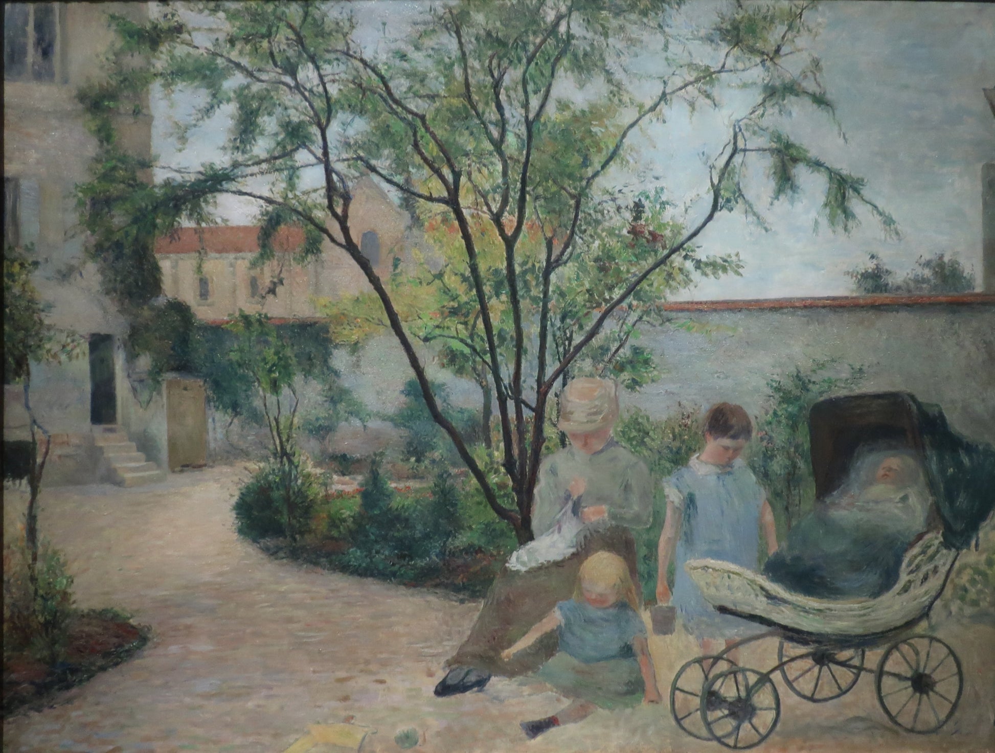 La Familia del pintor en el jardín, calle Carcel - Paul Gauguin