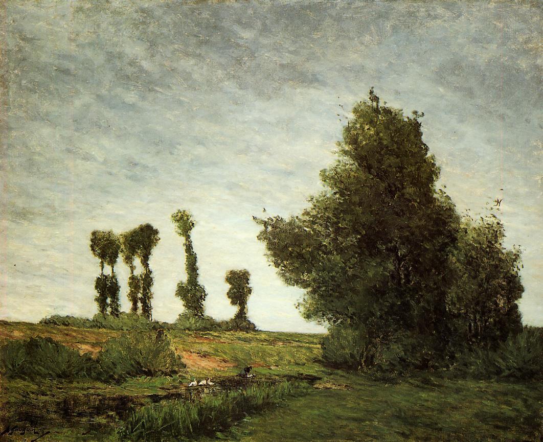 Paisaje con álamos - Paul Gauguin