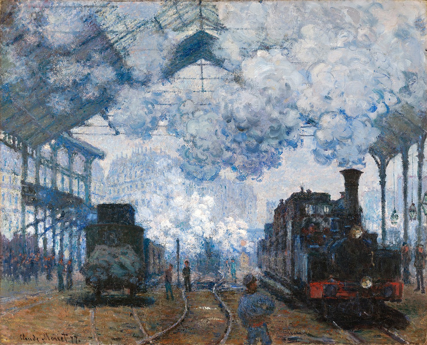 La estación Saint-Lazare, llegada de un tren - Claude Monet