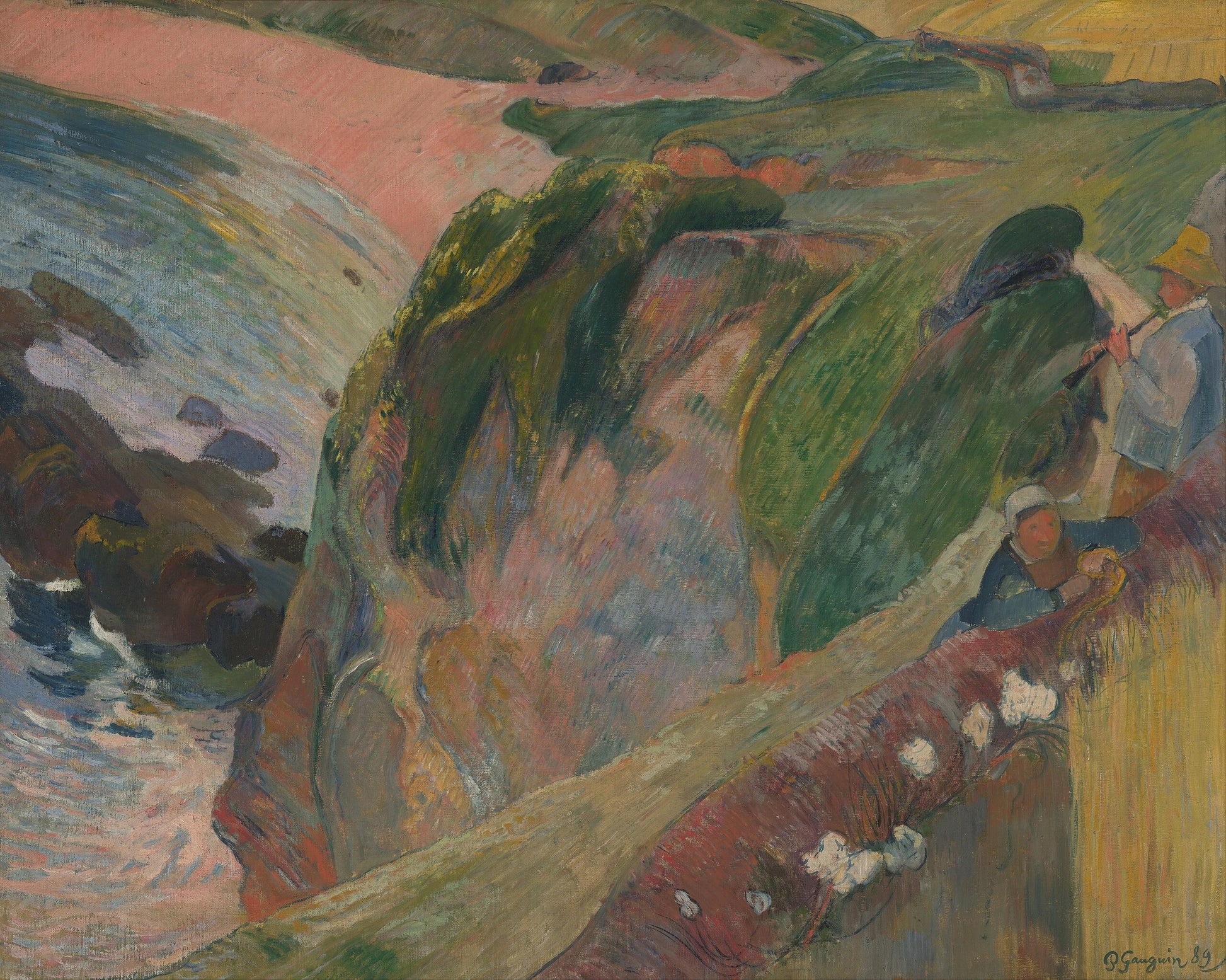 El Jugador de flautín en el acantilado - Paul Gauguin