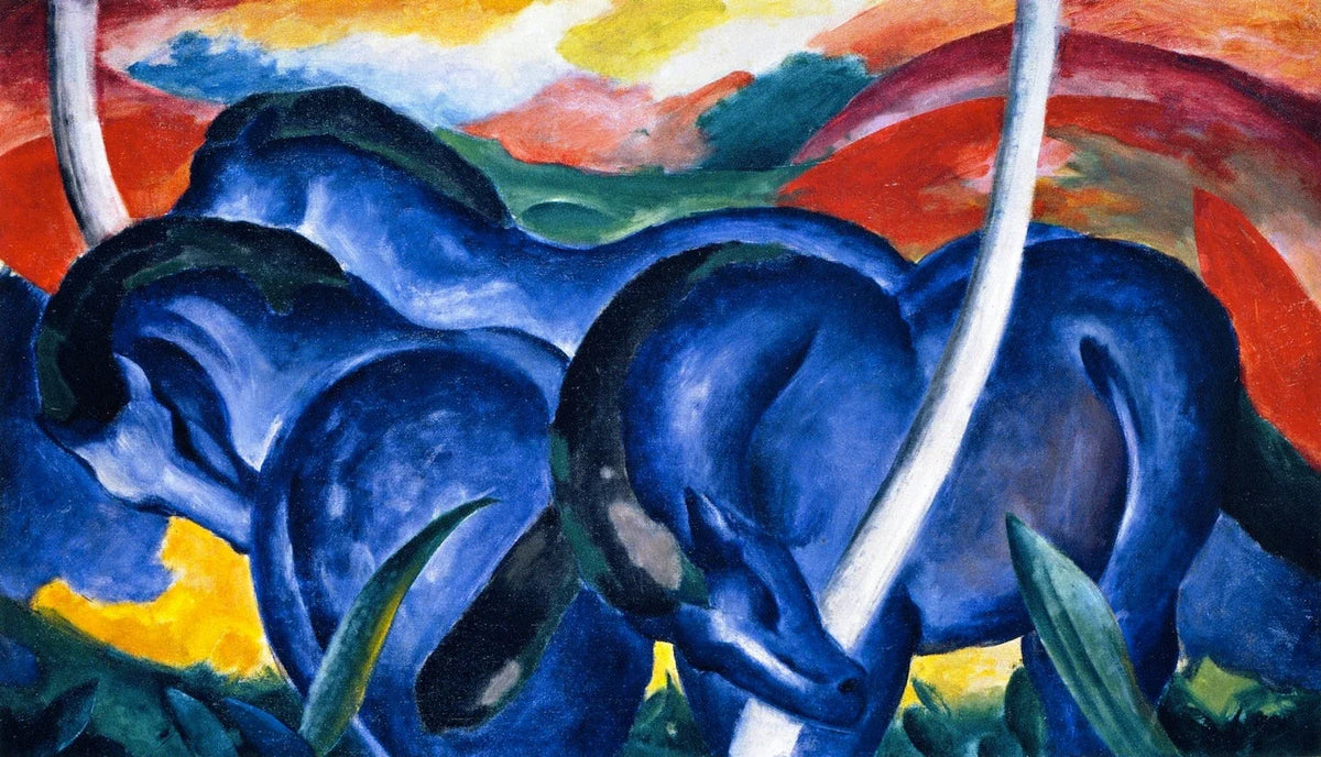 Les Grands Chevaux bleus, peinture de Franz Marc