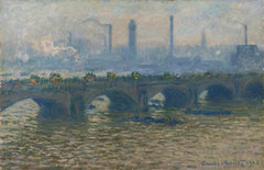 El puente de Waterloo, tiempo nublado - Claude Monet