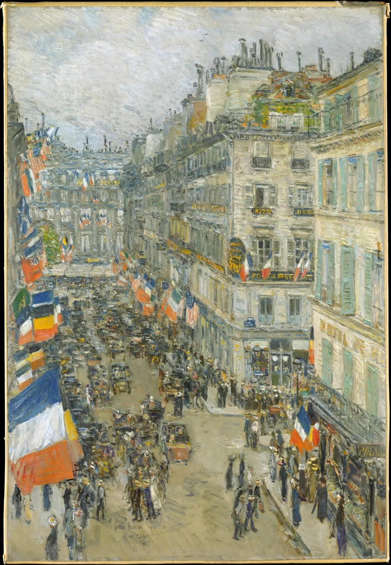 14 de julio, calle Daunou, 1910 - Childe Hassam
