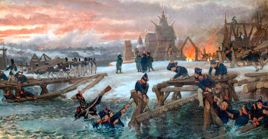 1812. El Capitán Benthien en la Berezina - Lawrence Alma-Tadema