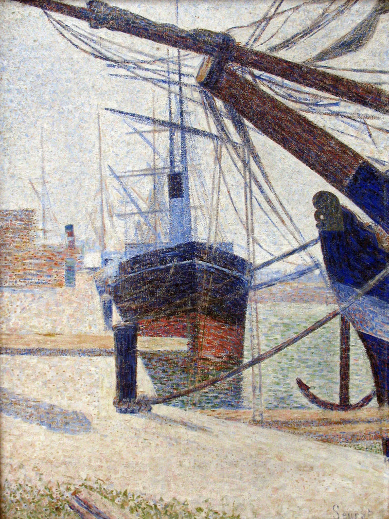 Esquina de un estanque, Honfleur - Georges Seurat