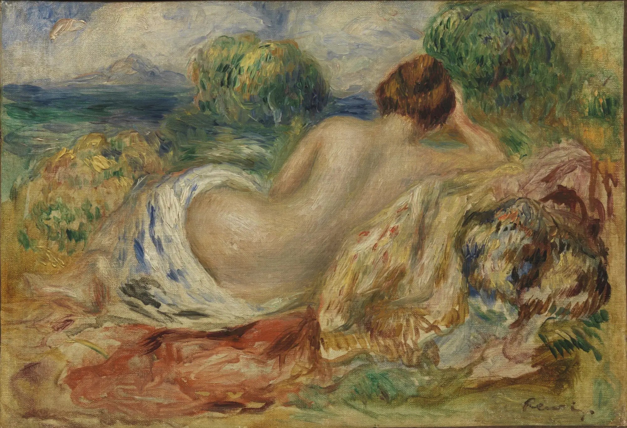 Reproduction du tableau « Nu dans un paysage - Pierre-Auguste Renoir » par Alpha Reproduction en peinture à l’huile