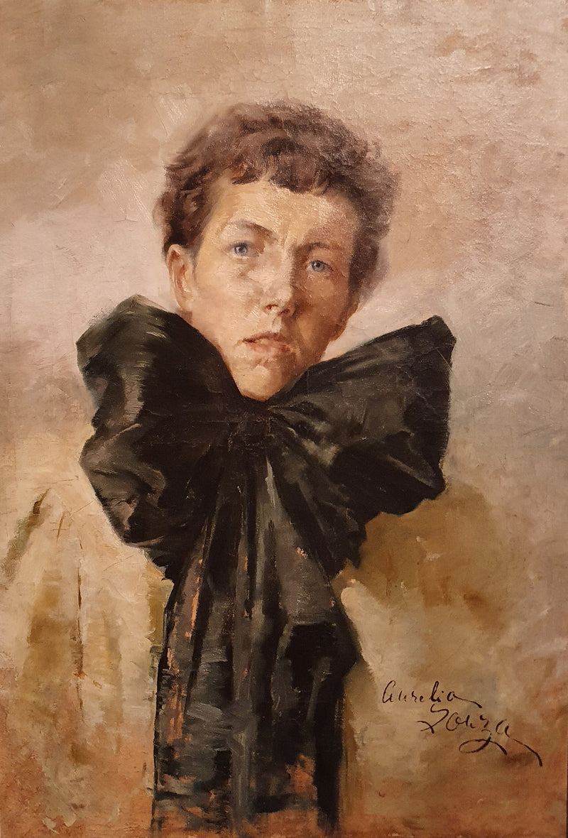 Autoportrait au nœud noir - Aurélia de Sousa