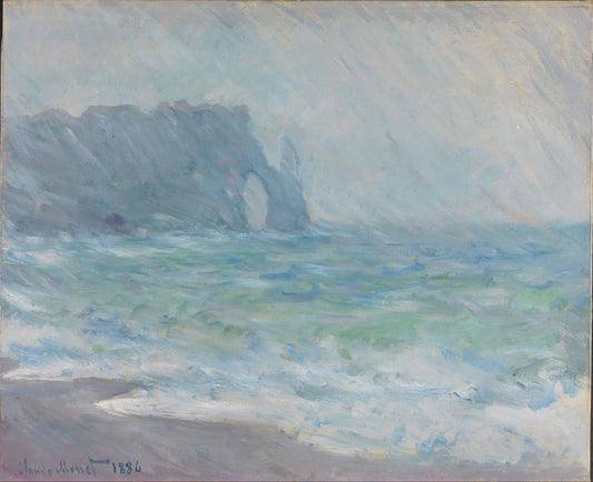 🌧️ Lluvia en Étretat – Claude Monet (1886)
