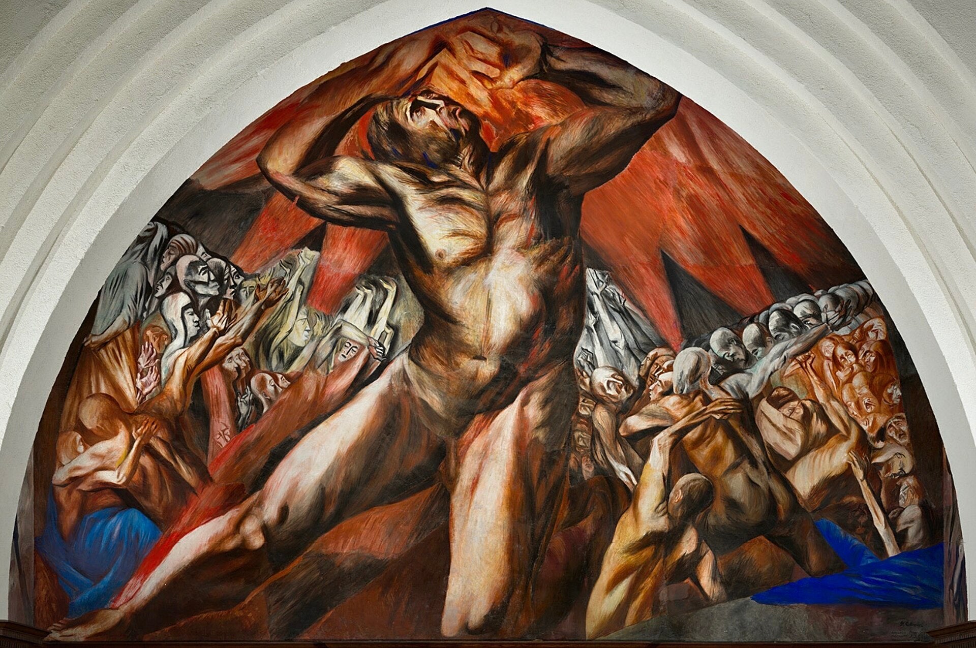 Prométhée — José Clemente Orozco, peinture murale