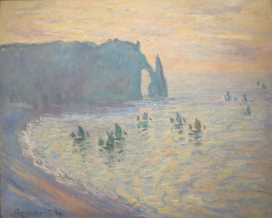 🏖️ La Playa en Étretat – Claude Monet (1885–1886)