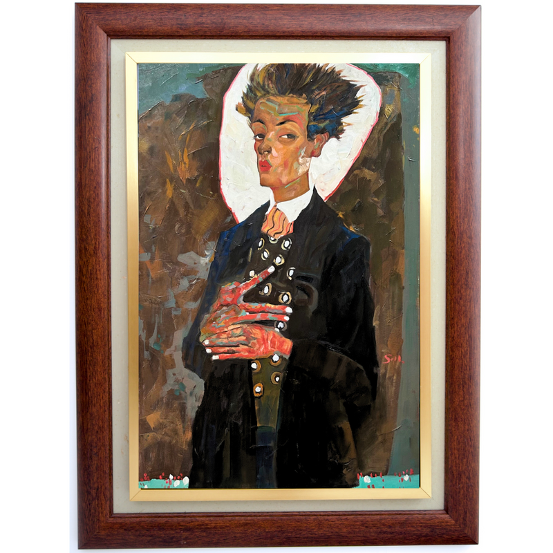 Autorretrato con chaleco - Egon Schiele