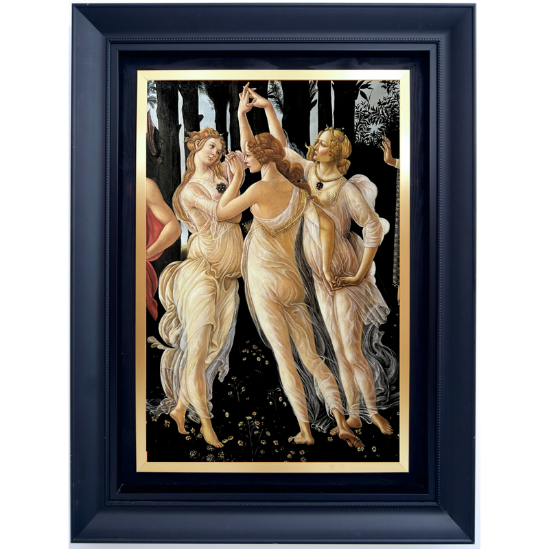 Las tres gracias. Detalle de: La primavera – Sandro Botticelli