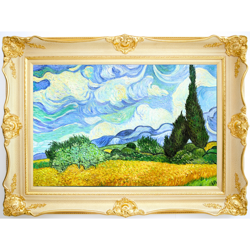 Campo de trigo con ciprés - Vincent van Gogh