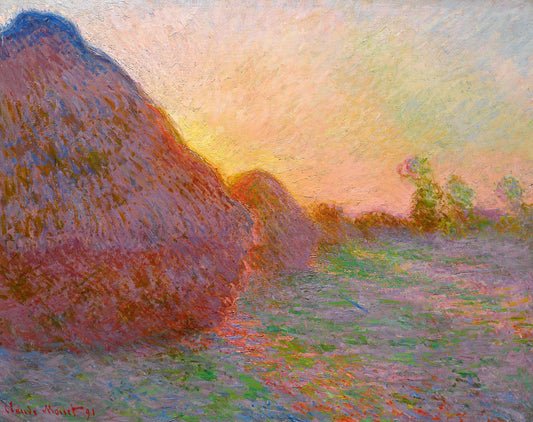 Meules, últimos rayos del sol - Claude Monet