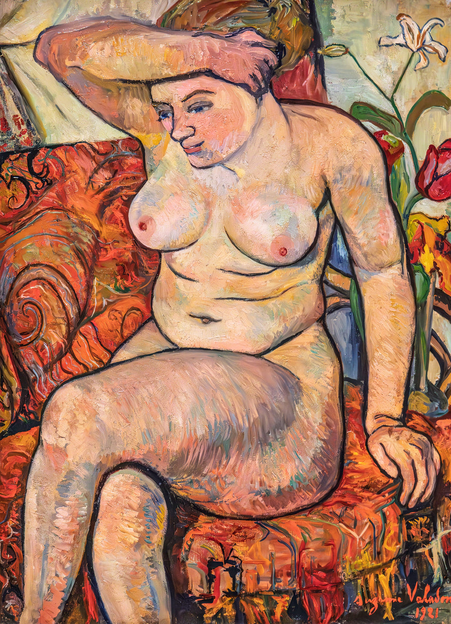Nu assis au châle tapis - Suzanne Valadon