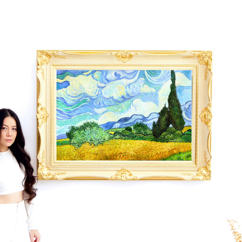 Campo de trigo con ciprés - Vincent van Gogh