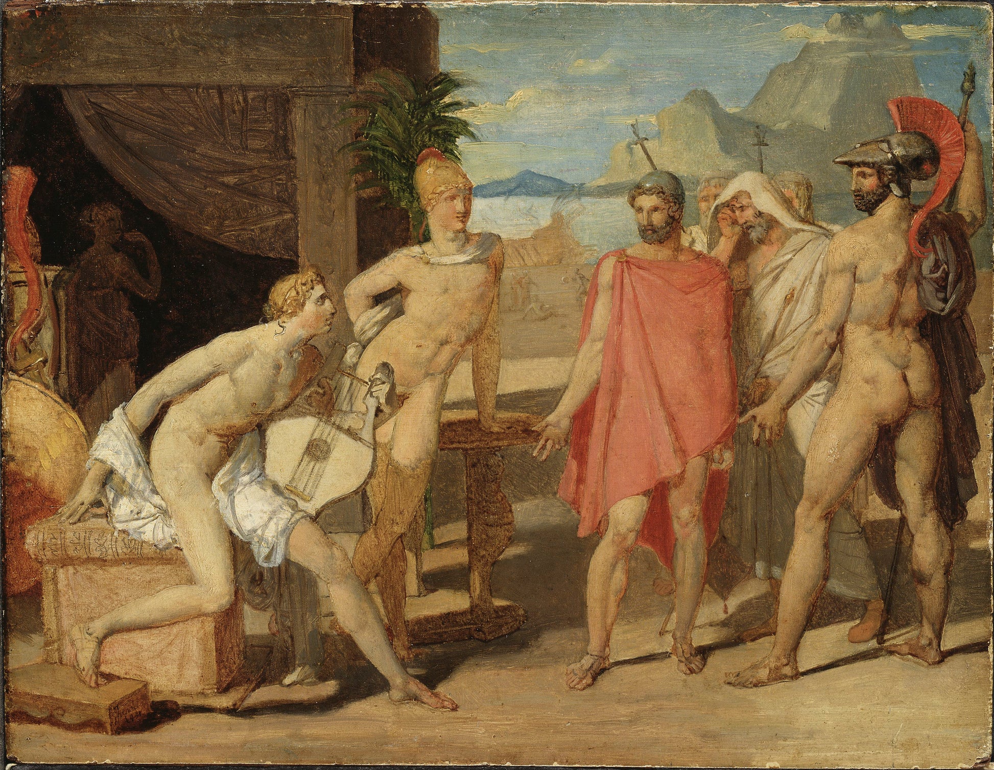 Aquiles recibiendo a los embajadores de Agamemnón - Jean-Auguste-Dominique Ingres