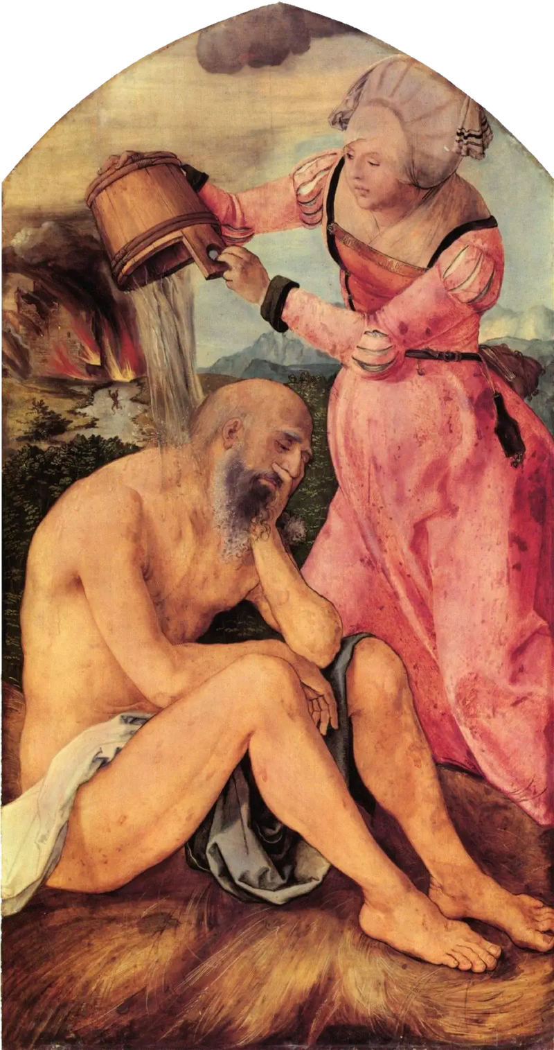 Altar de Jabach: Trabajo sobre el estiércol - Albrecht Dürer