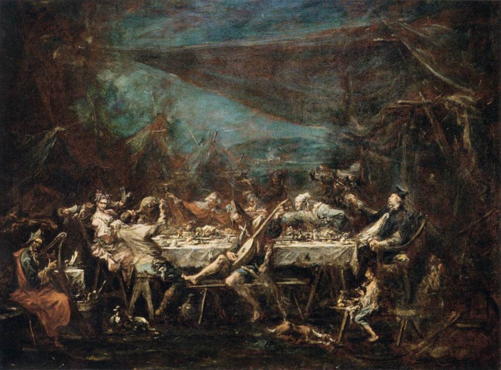 Banquet nuptial de bohèmes - Alessandro Magnasco image 1 reproduction d’œuvre d’art à l’huile