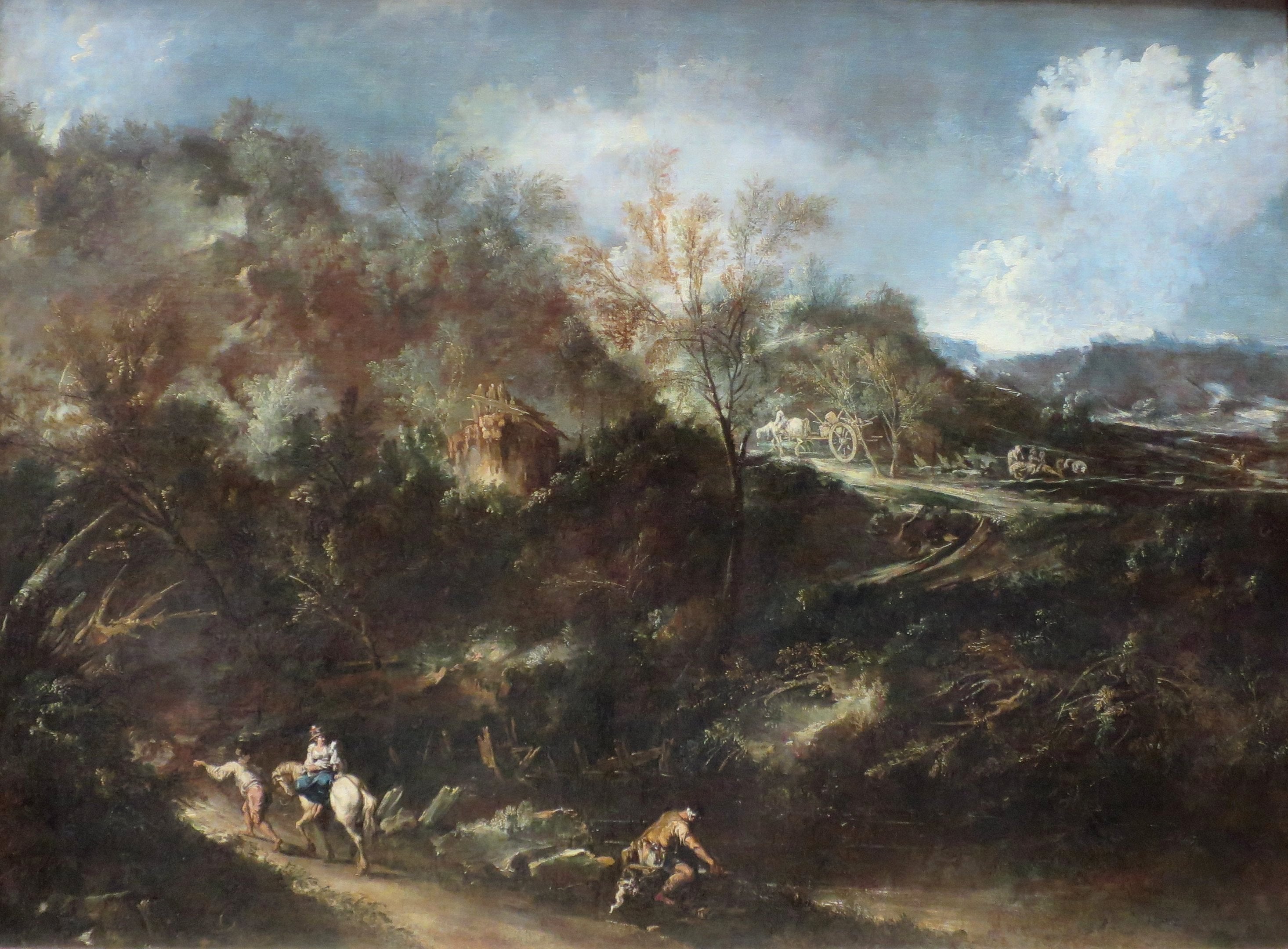 Paysage montagneux - Alessandro Magnasco image 1 reproduction d’œuvre d’art à l’huile
