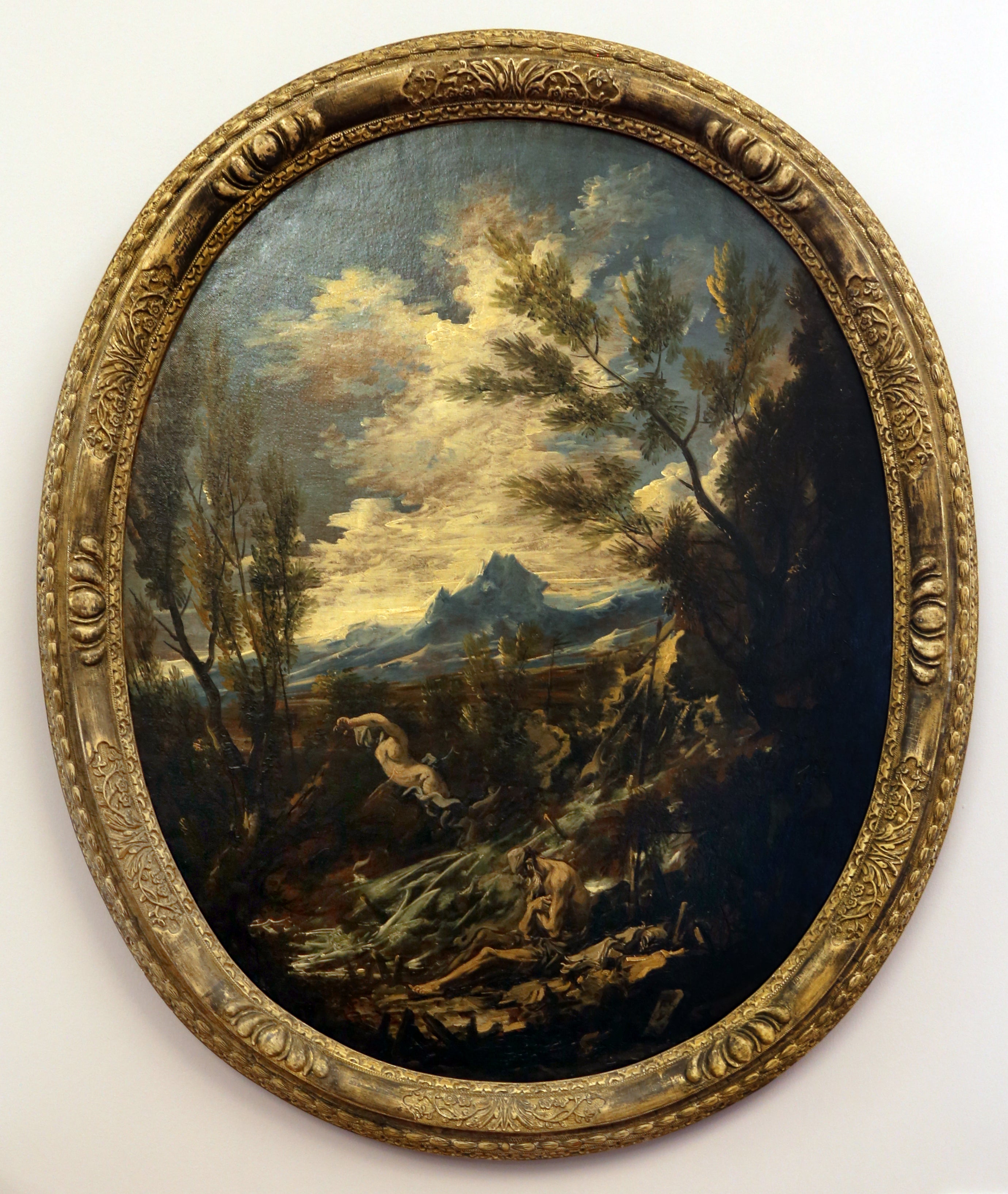 Paysage avec saint Antoine le Grand - Alessandro Magnasco image 1 reproduction de peinture à l’huile