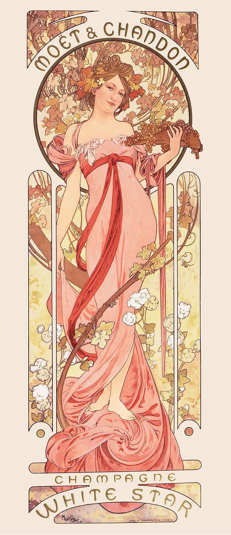 Moët & Chandon White Star - Alphonse Mucha