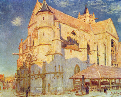 Reproduction du tableau « L'Église de Moret (plein soleil) - Alfred Sisley » par Alpha Reproduction en peinture à l’huile