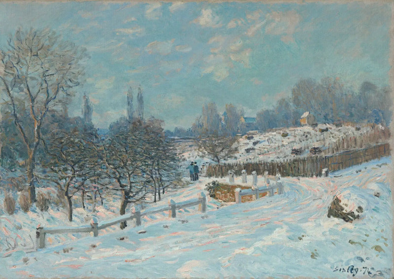 Ruta de Louveciennes efecto de nieve - Alfred Sisley