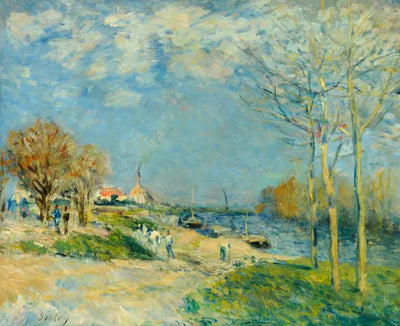 Reproduction du tableau « Bords de la Seine à Port-Marly - Alfred Sisley » par Alpha Reproduction en peinture à l’huile