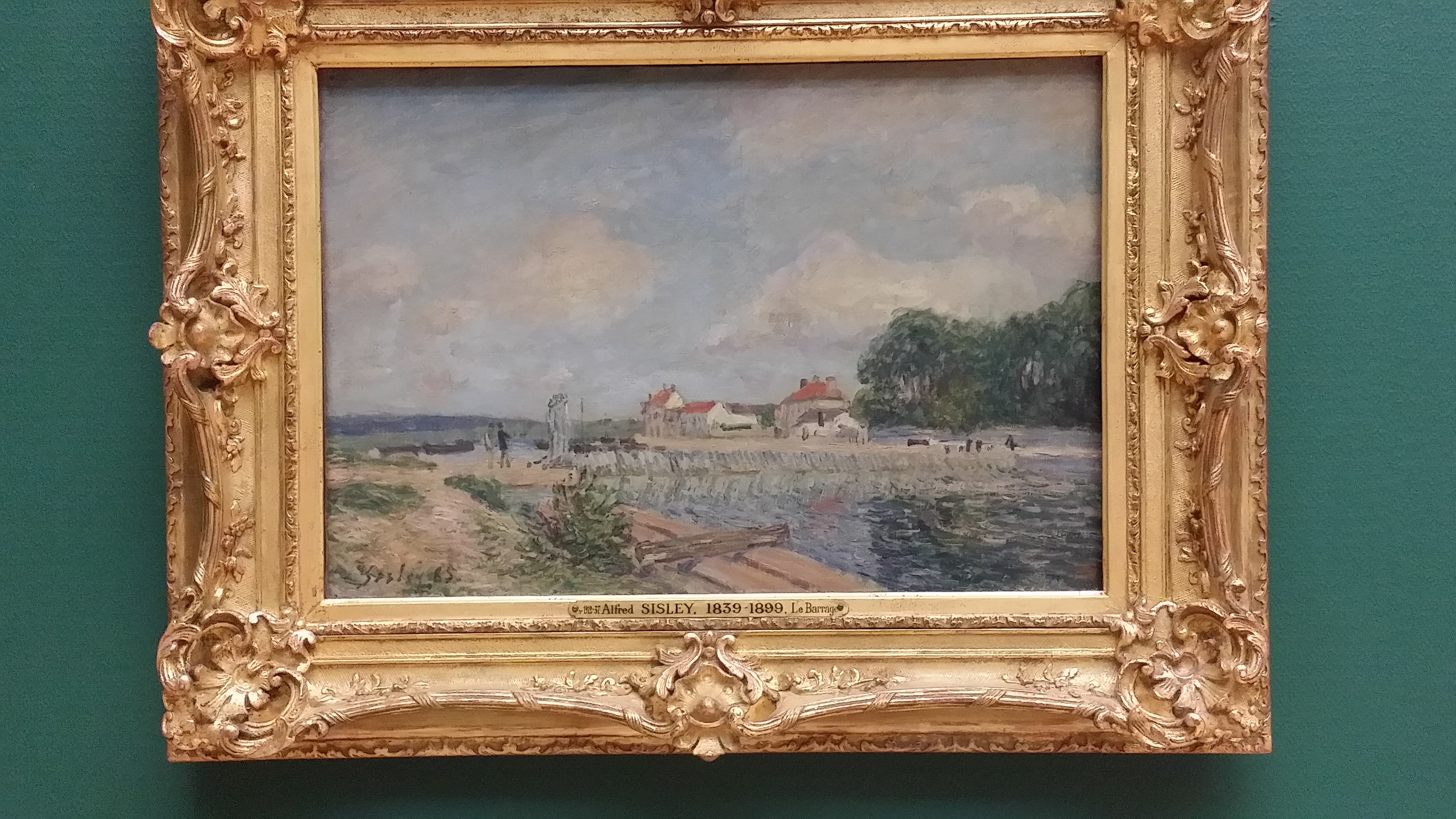 Reproduction du tableau « le Barrage - Alfred Sisley » par Alpha Reproduction en peinture à l’huile