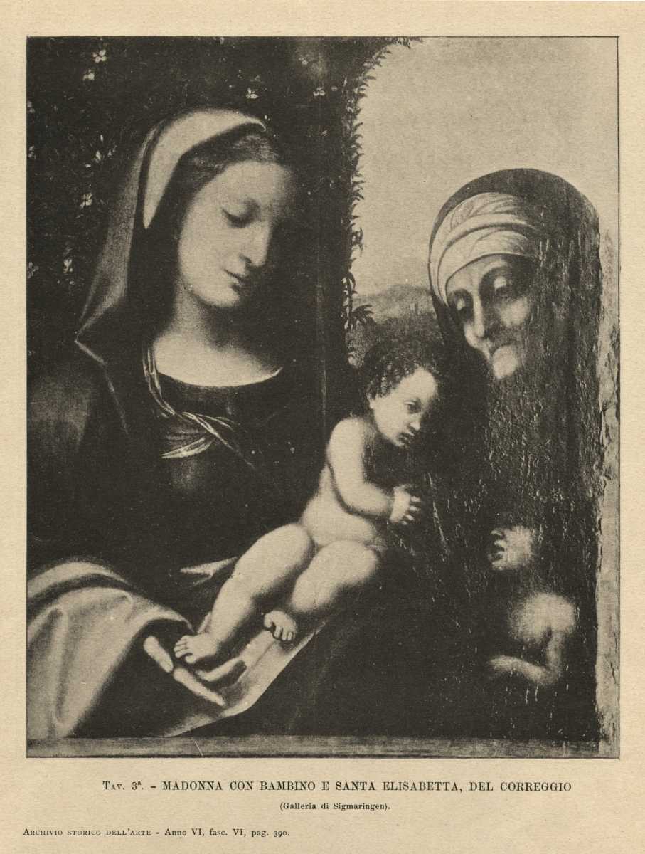 Vierge à l’Enfant entre sainte Élisabeth et saint Jean-Baptiste - Antonio da Correggio - Alpha Reproduction