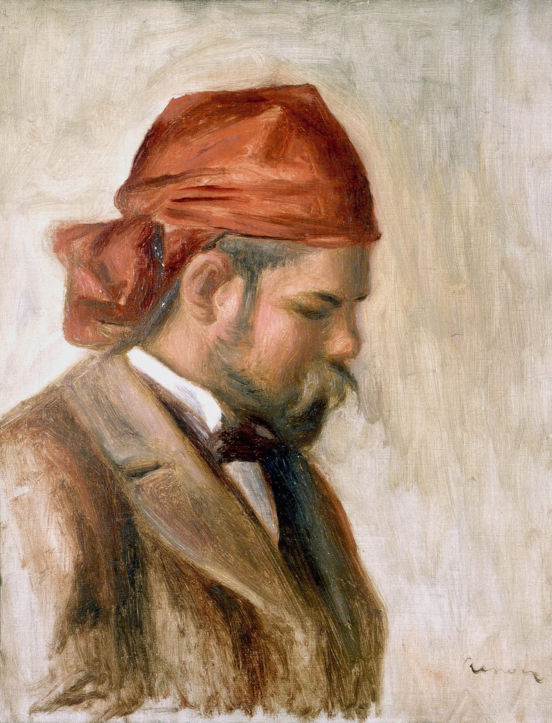 Ambroise Vollard con bufanda roja - Pierre-Auguste Renoir