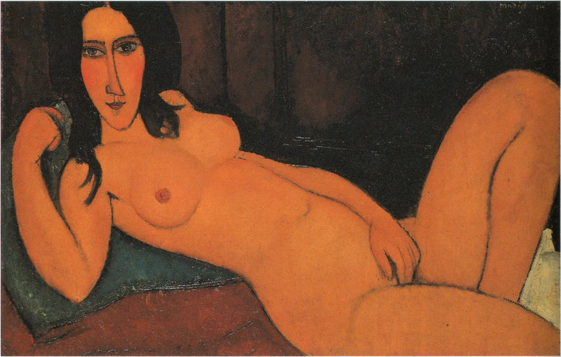 Desnudo acostado con el cabello suelto - Amedeo Modigliani