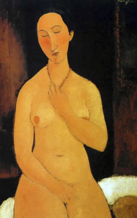 Nu sentado con collar - Amedeo Modigliani