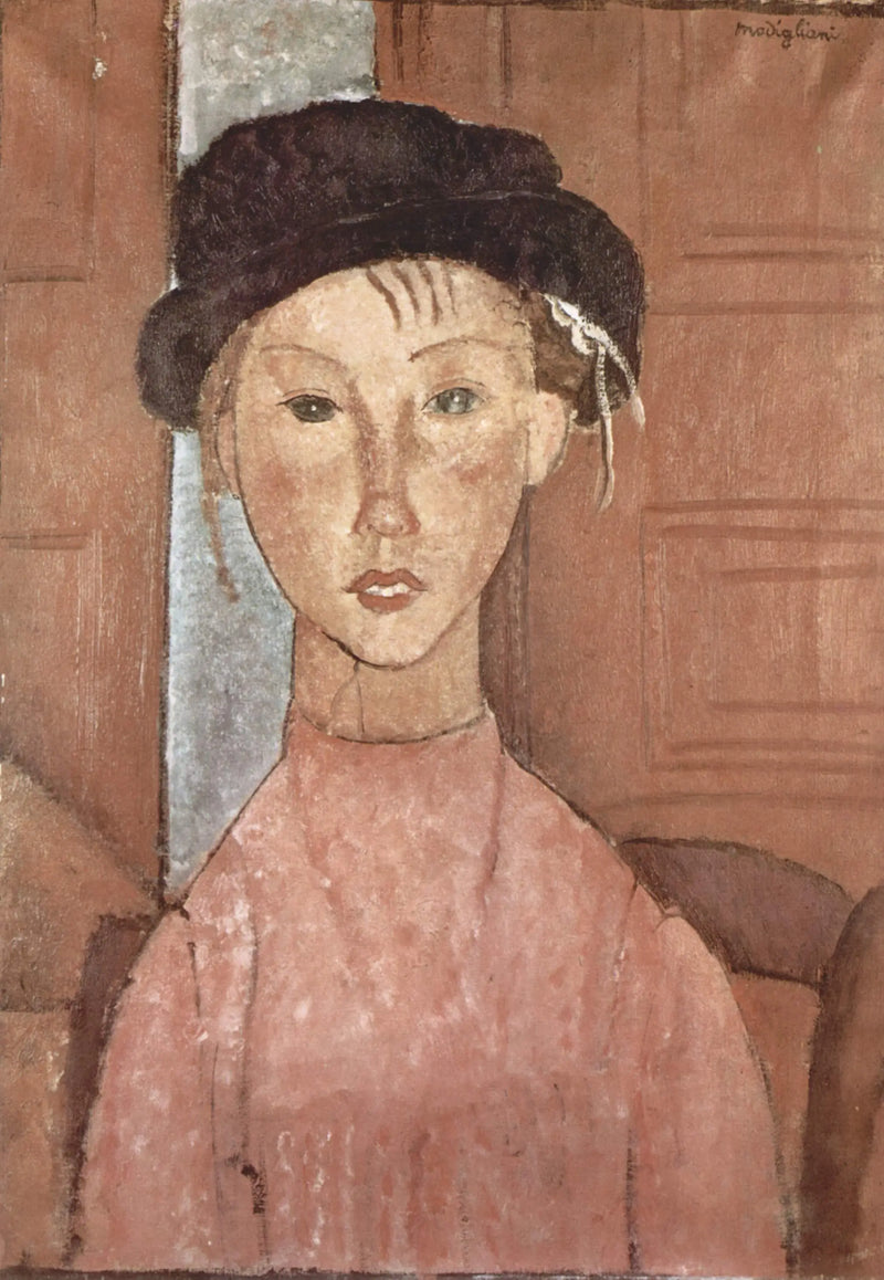 Joven chica con sombrero - Amedeo Modigliani