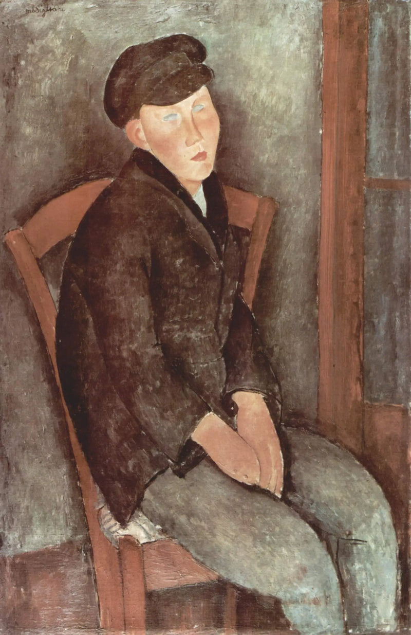 Niño sentado con una gorra - Amedeo Modigliani