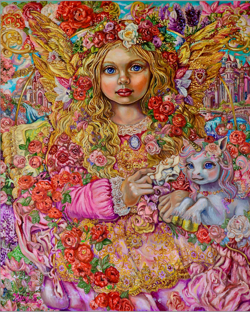 Ángel rosa y lavanda para mayo y junio - Yumi Sugai