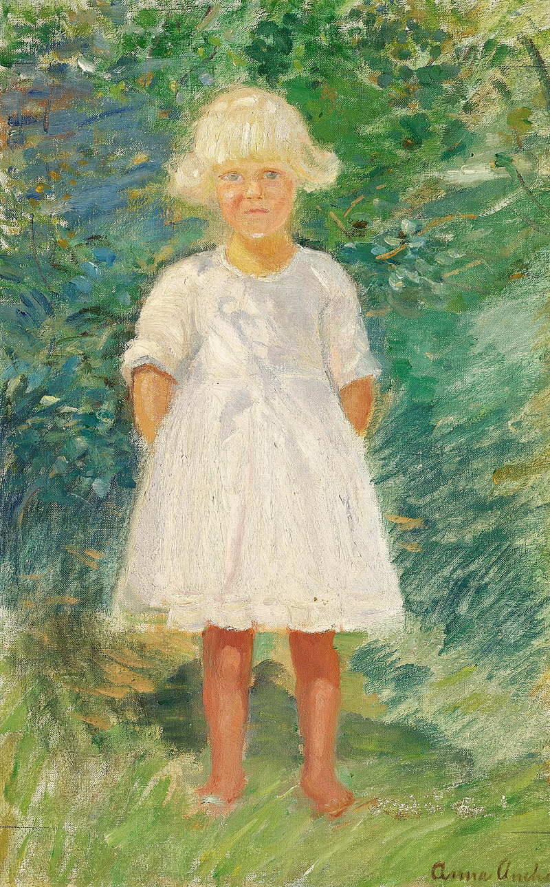 Una niña en el jardín. - Anna Ancher