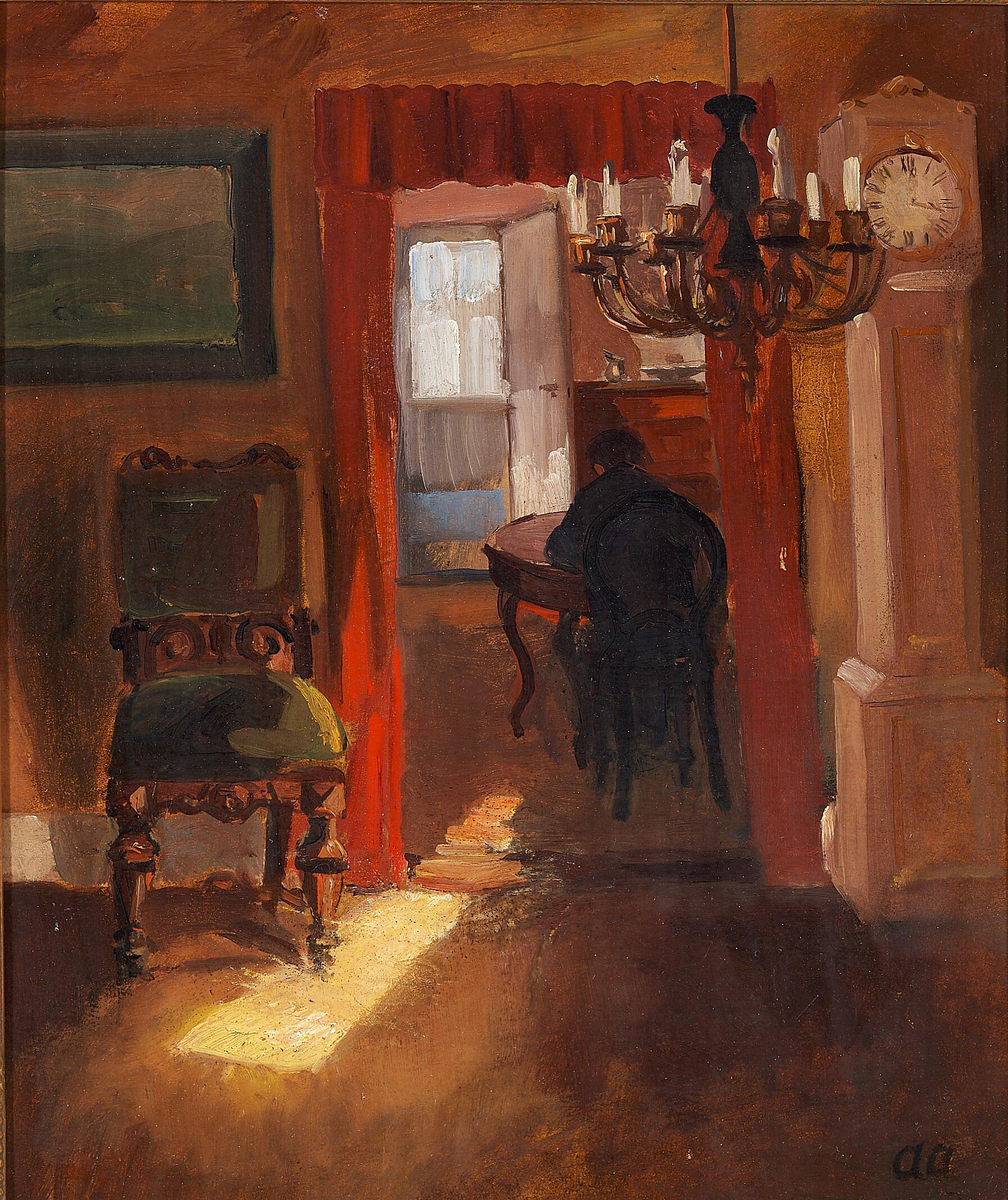 Intérieur de Skagen avec un rayon de soleil sur le sol. - Anna Ancher - Alpha Reproduction