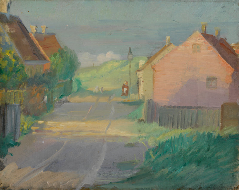 Un callejón estrecho en la ciudad de Skagen - Anna Ancher