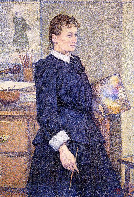 Anna Boch en su taller, 1893 - Théophile van Rysselberghe