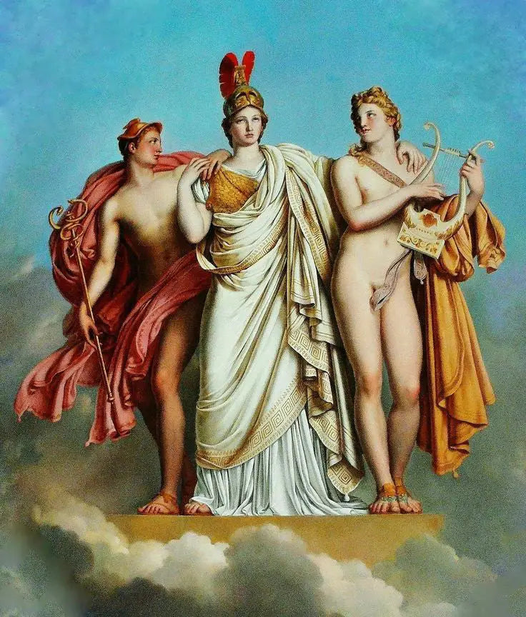 Minerva entre Apolo y Mercurio - Anne-Louis Girodet