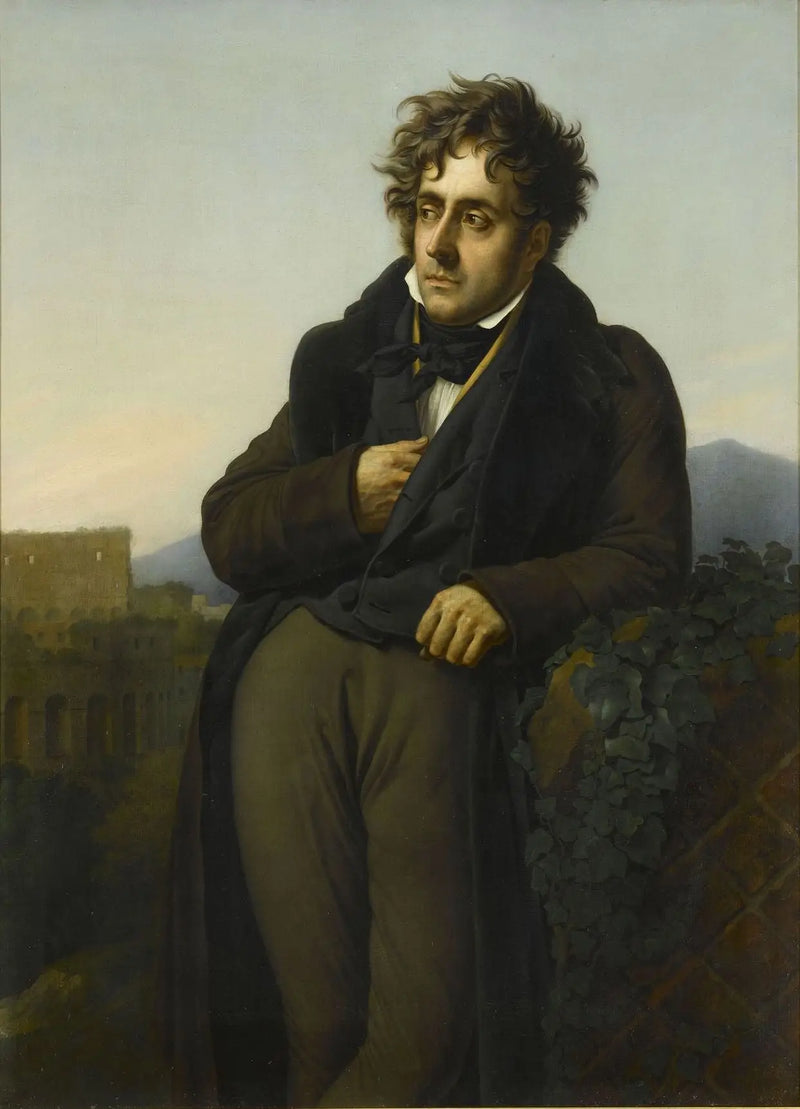 Retrato de Chateaubriand meditando sobre las ruinas de Roma - Anne-Louis Girodet