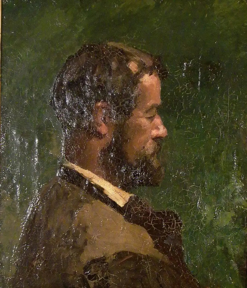 Busto de hombre de perfil - Gustave Courbet