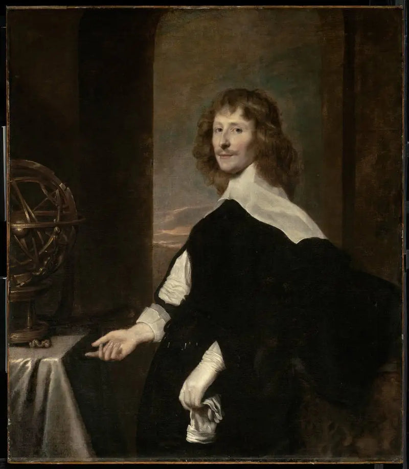 Retrato de un hombre con una esfera armilar - Antoine van Dyck