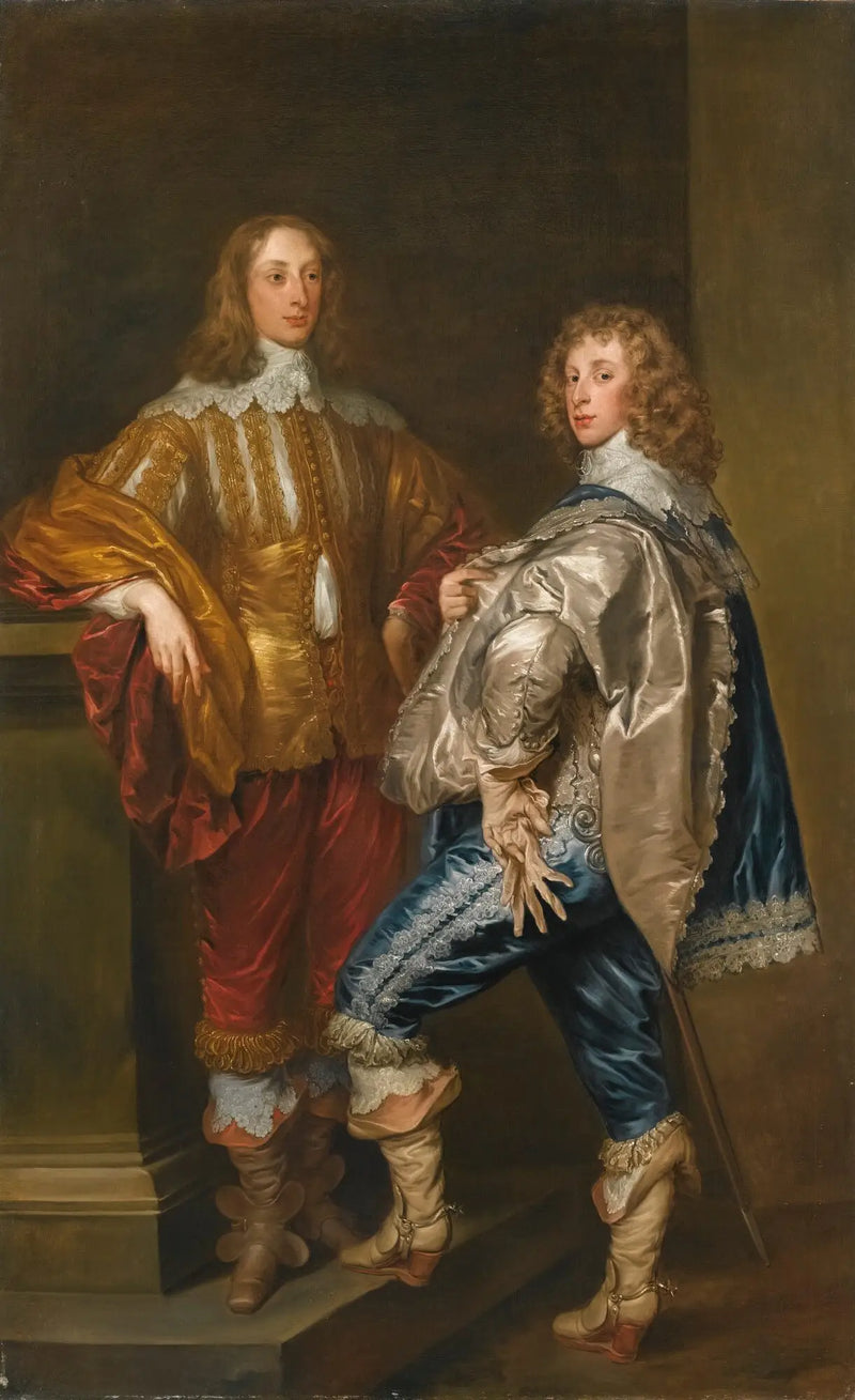Doble retrato de Lord John Stewart (1621-1644) y Lord Bernard Stewart, futuro conde de Lichfield (1623-1645) - Antoine van Dyck