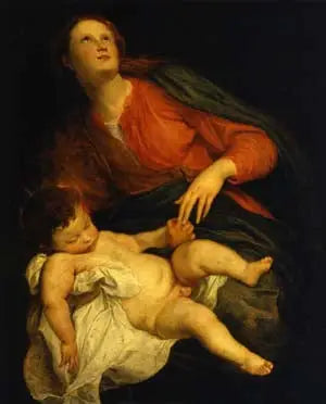 Virgen con el Niño - Antoine van Dyck