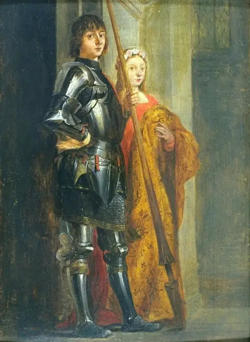 San Jorge y Santa Cecilia (según Antonello da Messina) - David Teniers el Joven